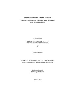 Multiple Sovereigns And Transient Resources Contested Ecosystems And Expanding Tribal Jurisdiction In The Great Lakes Region