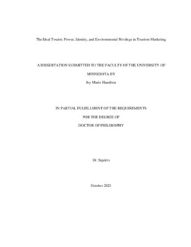 tourism marketing dissertation Thumbnail